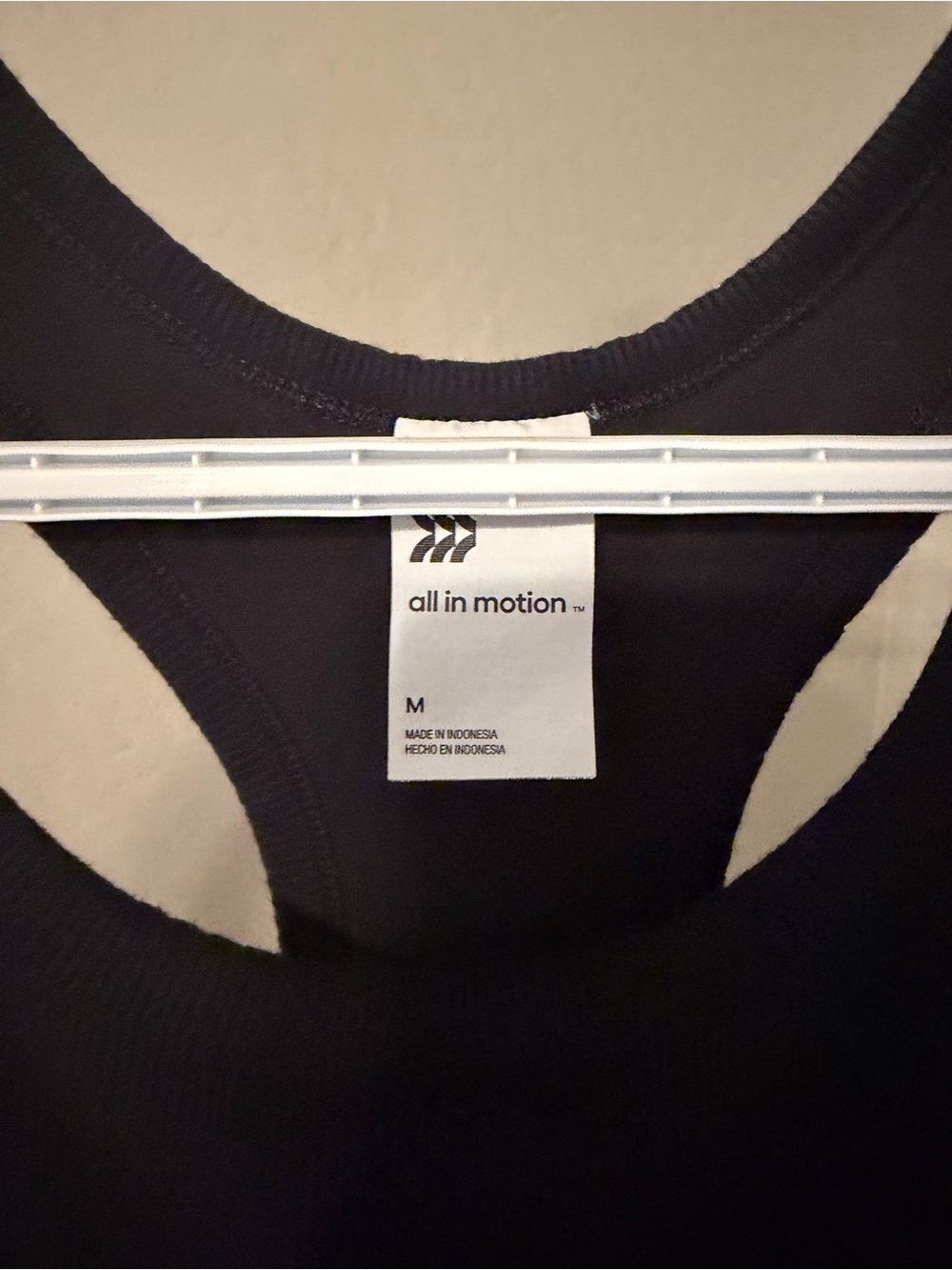 all in motion Black Ribbed Tank with Racerback - Picture 3 of 4